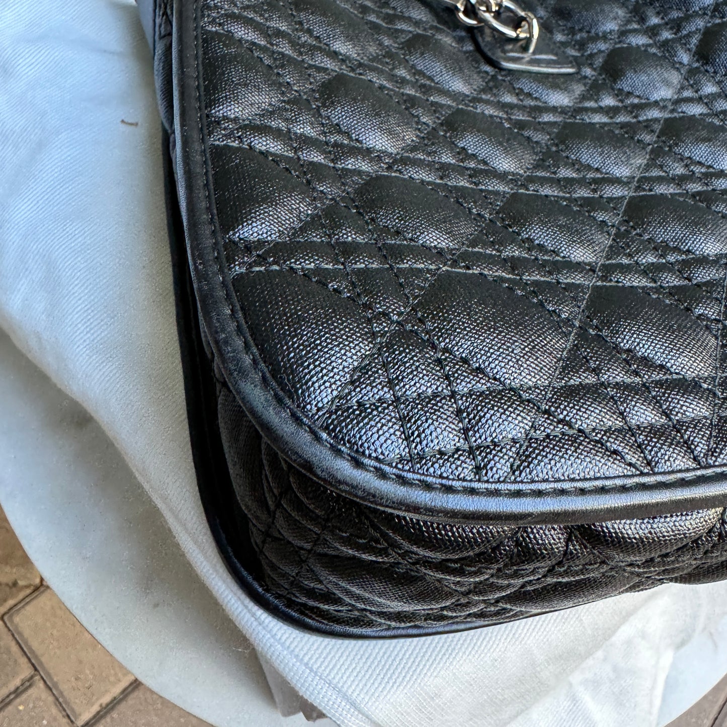 Christian Dior Panarea Cannage Quilt Canvas Crossbody