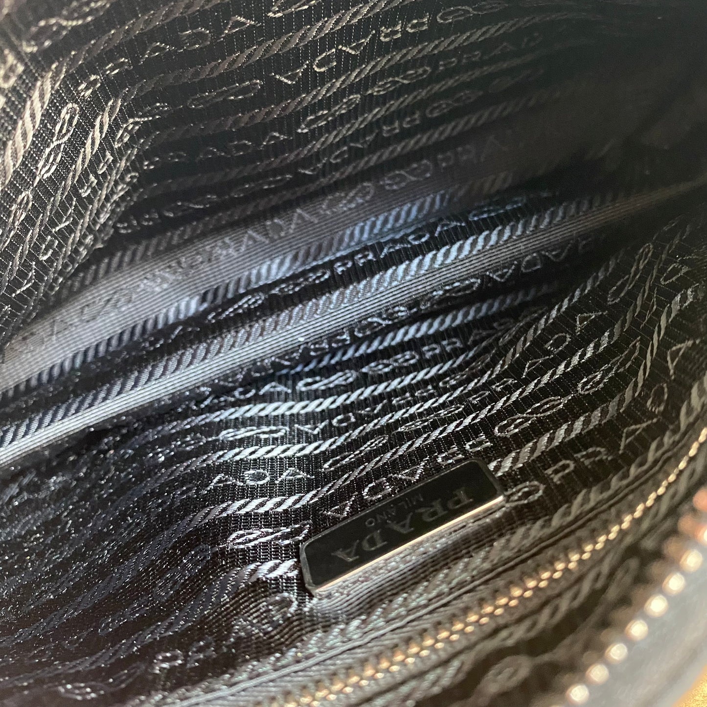 Prada Nylon Quilted Convertible Pochette Chain Crossbody