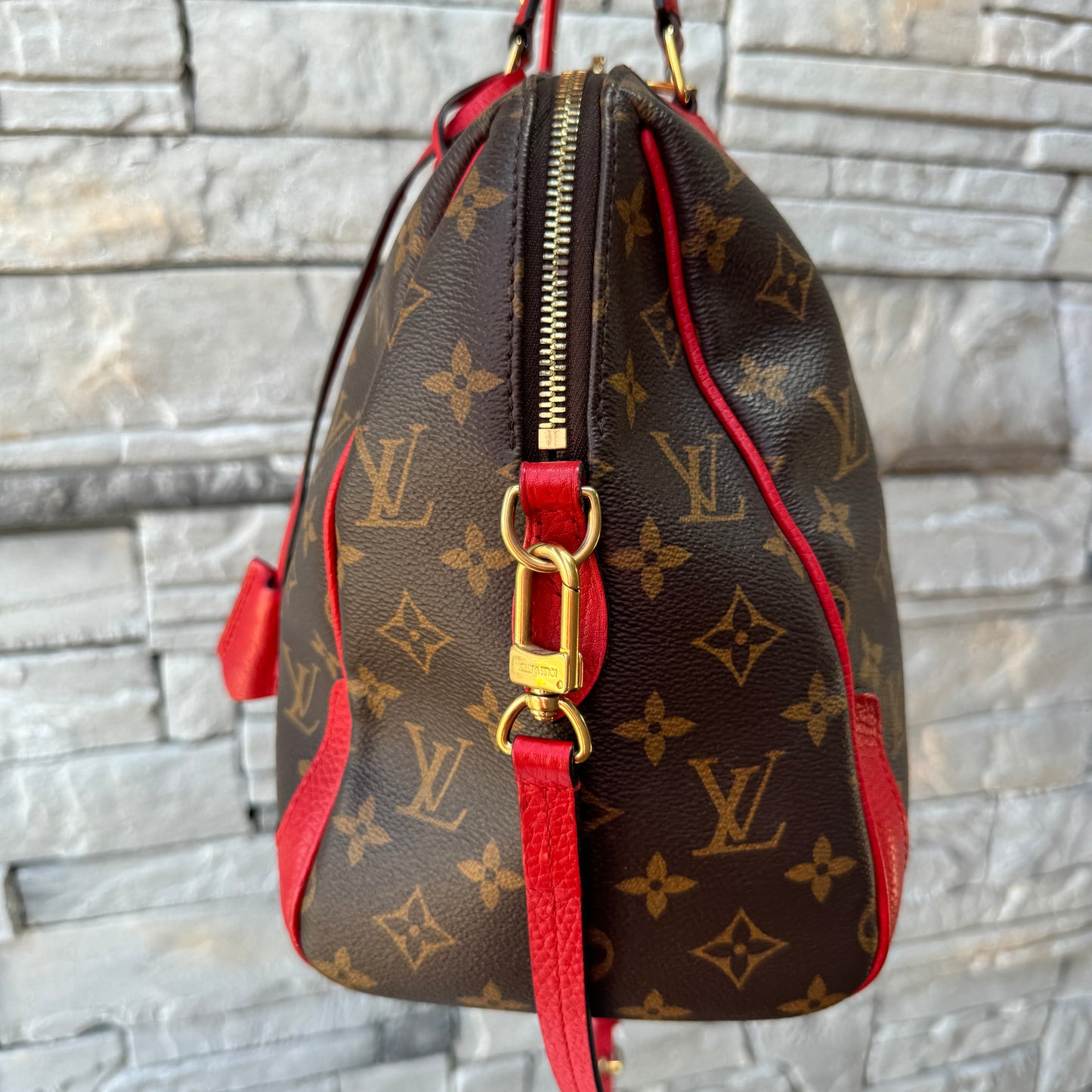 Louis Vuitton Leather and Monogram Canvas Retiro NM