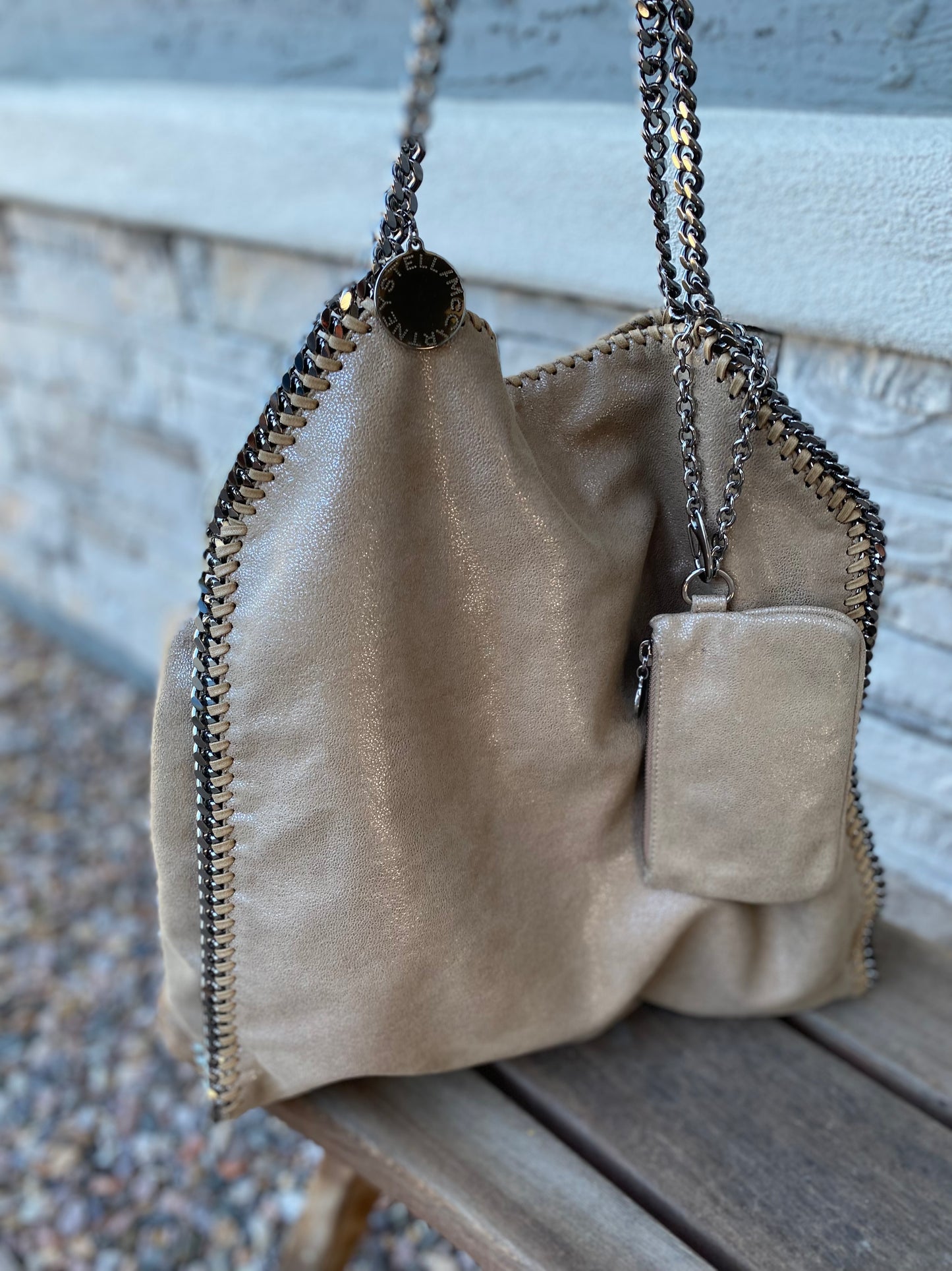 Stella McCartney Shaggy Deer Large Falabella with Pouch