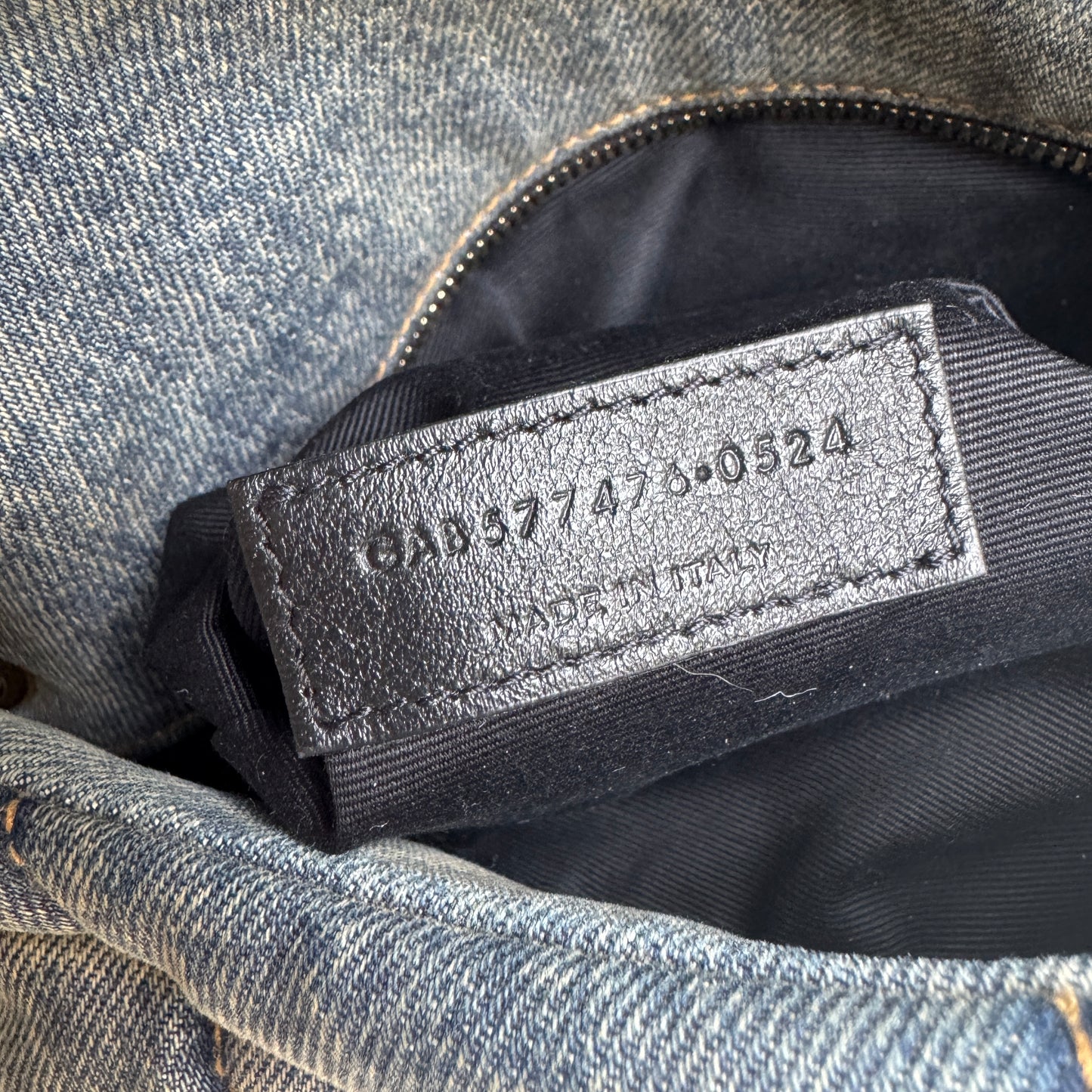 Saint Laurent Denim Toy LouLou Puffer Crossbody