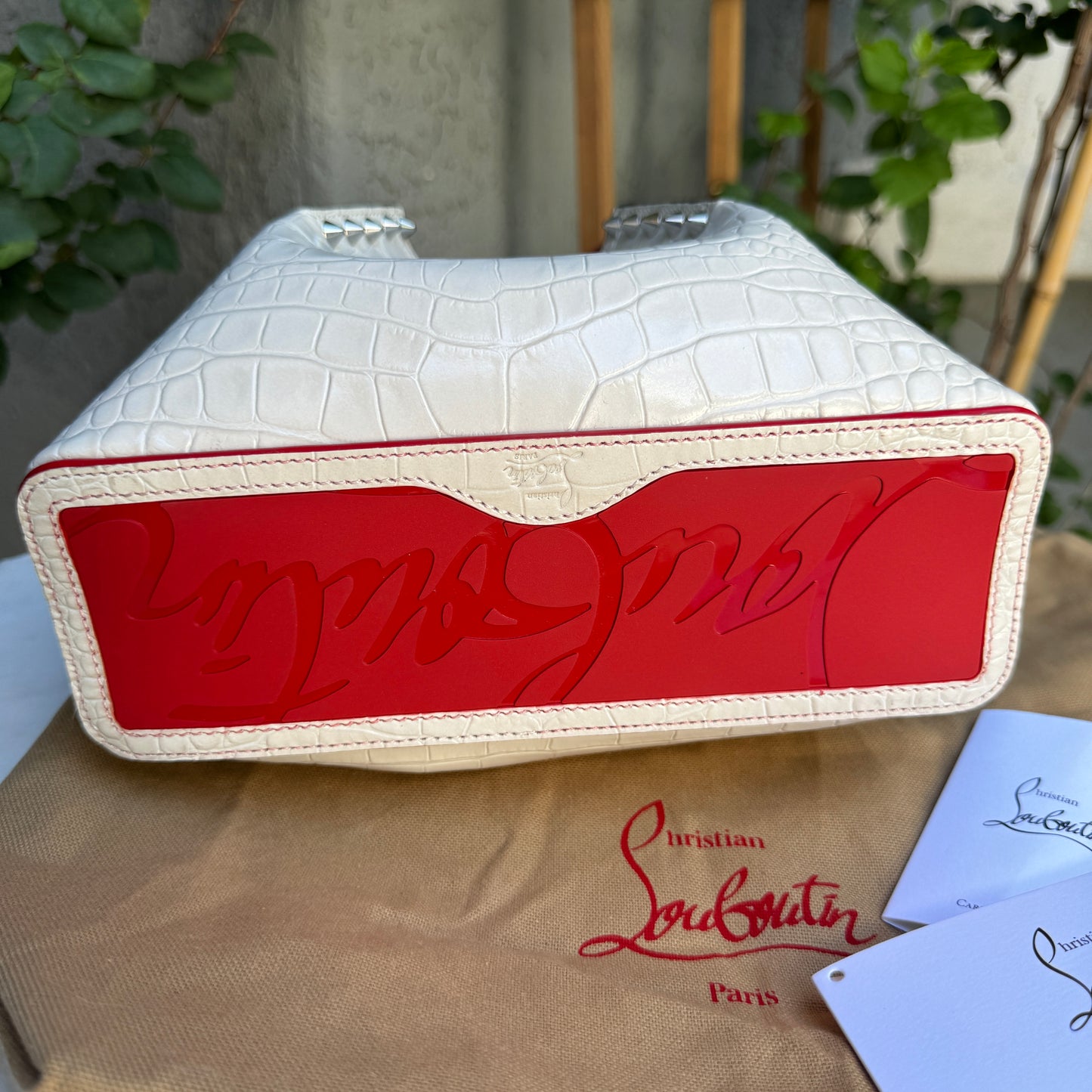 Christian Louboutin Mini Cabarock Embossed Croc Crossbody