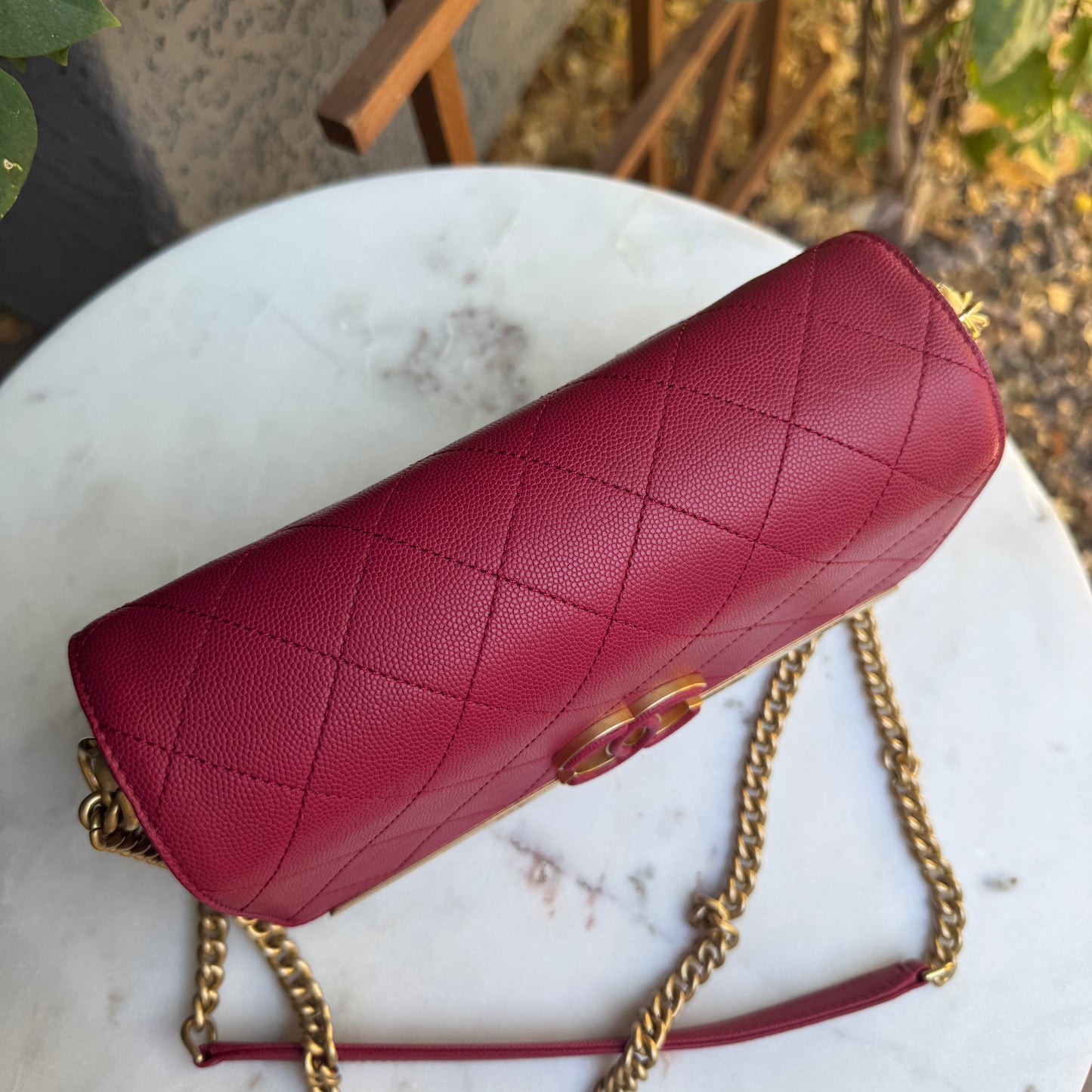 Chanel Lady Coco Caviar & Suede Leather WOC Crossbody