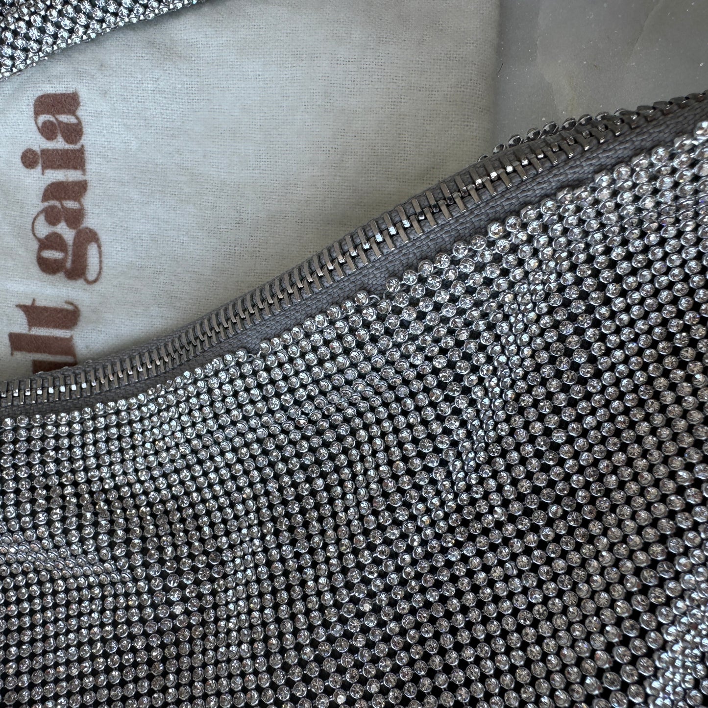 Cult Gaia Hera Rhinestone Shoulder Bag
