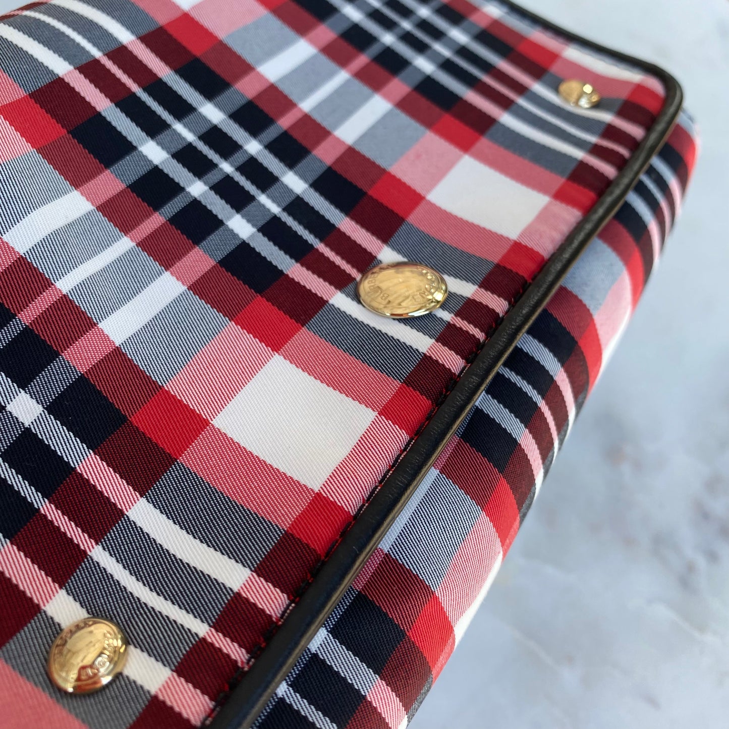 Burberry Red Check Hackberry Tartan Nylon Crossbody