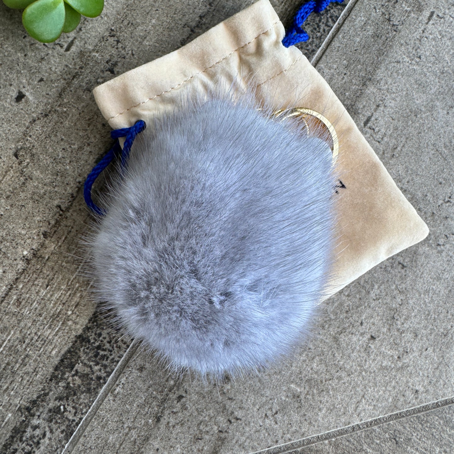 Louis Vuitton Porto Cle Hedgehog Keychain Mink Fur and Leather Bag Charm