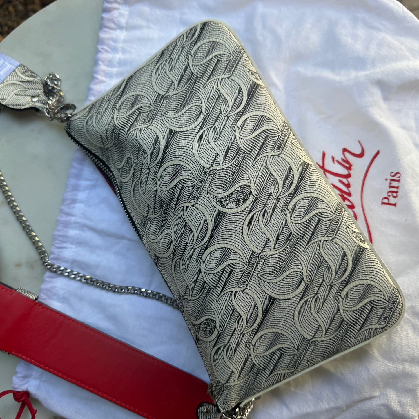 Christian Louboutin Loubila Hybrid Monogram Pouch Crossbody