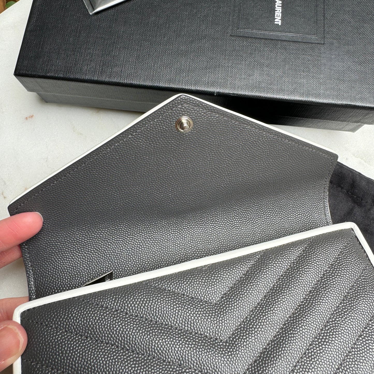 Saint Laurent Large Envelope Bicolor Wallet