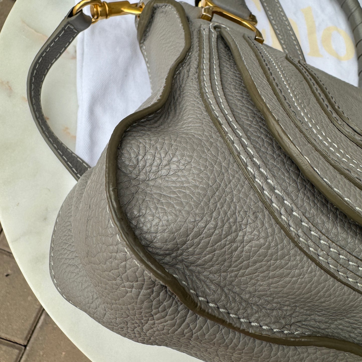 Chloé Small Marcie Double Carry Leather Crossbody