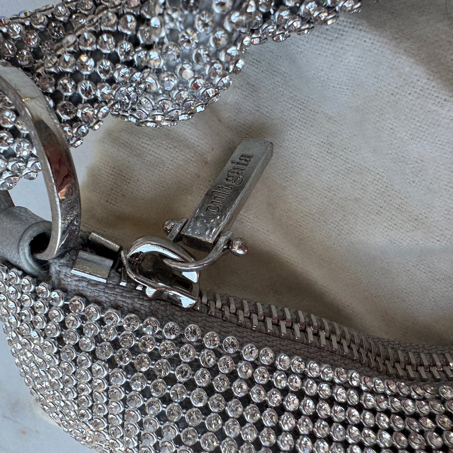 Cult Gaia Hera Rhinestone Shoulder Bag