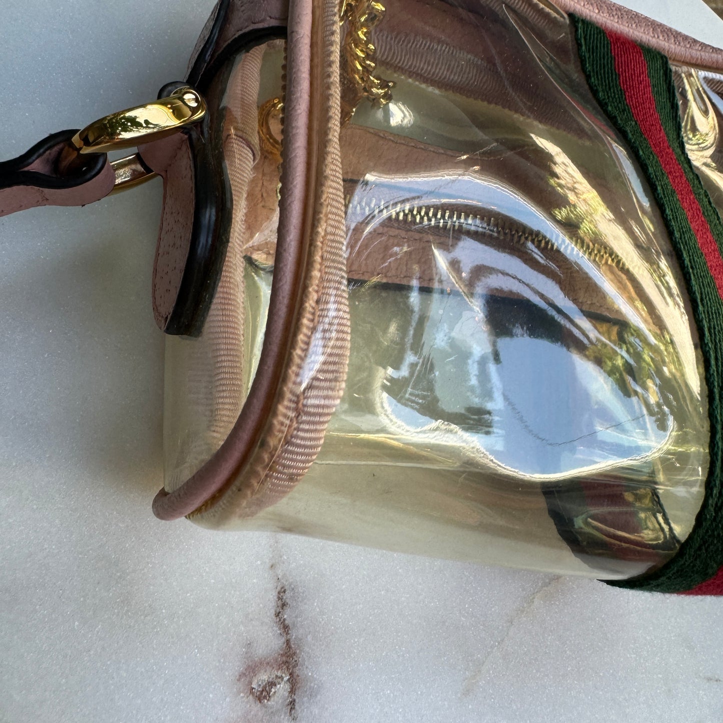 Gucci Vinyl Web Mini Ophidia Crossbody
