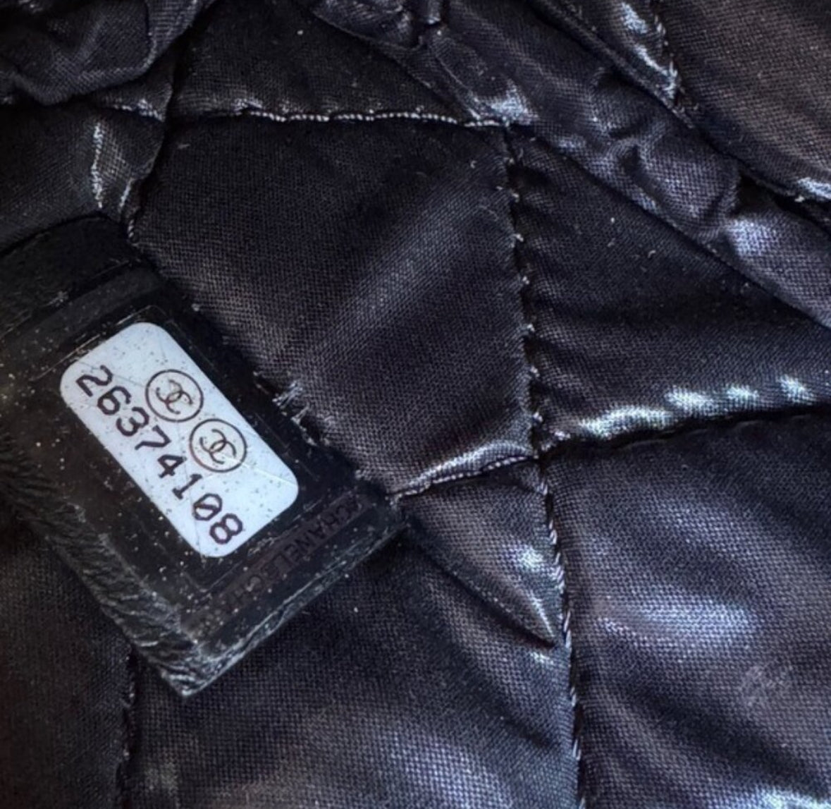 Chanel Small Curvy Quilted Caviar Cosmetic Pouch