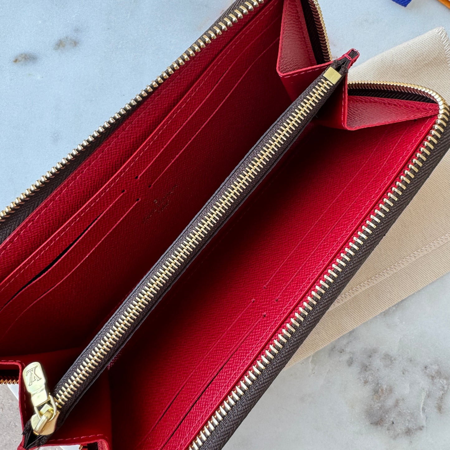 Louis Vuitton Damier Ebene Clemence Wallet