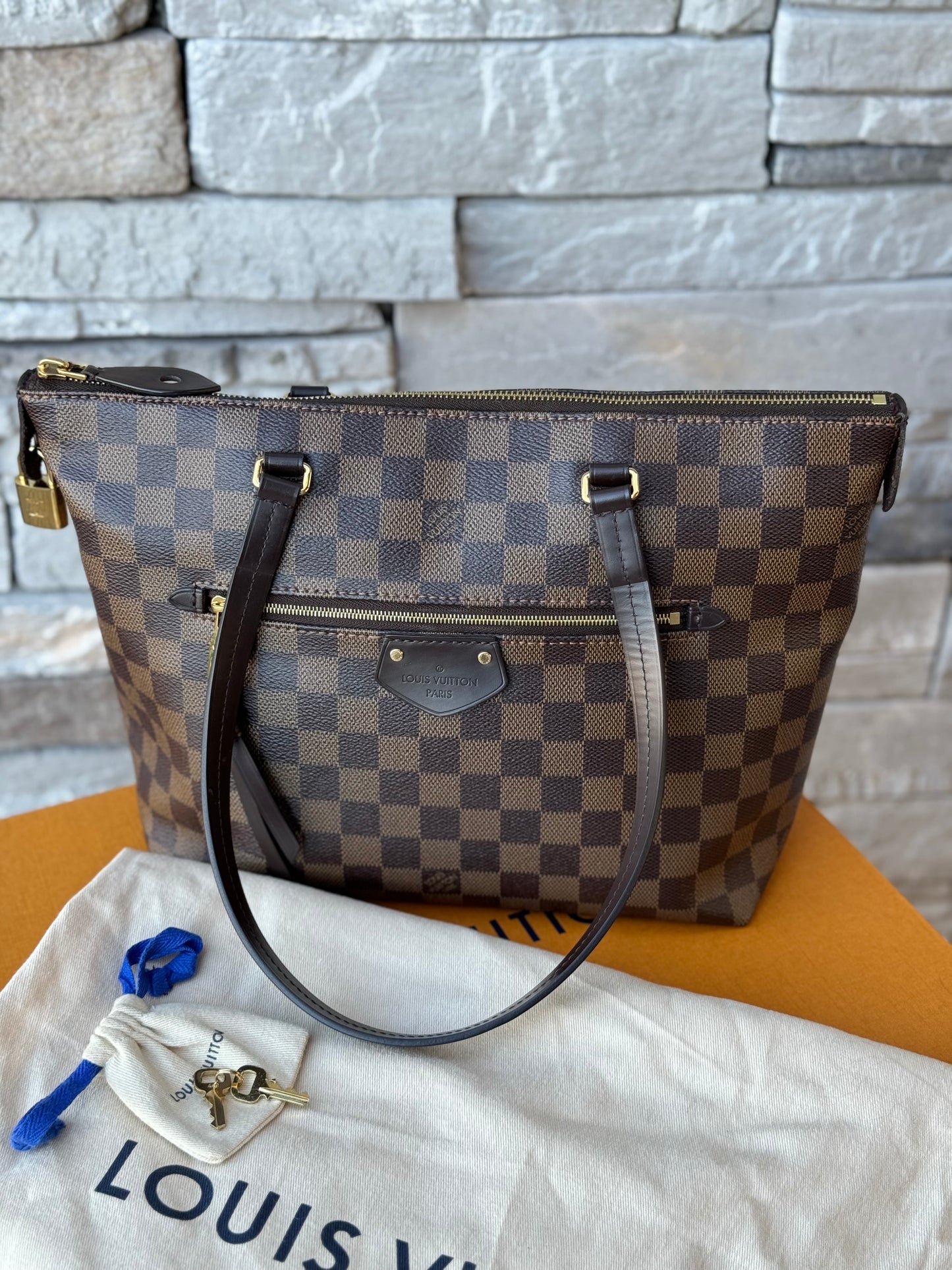Louis Vuitton Iena PM Damier Ebene Tote
