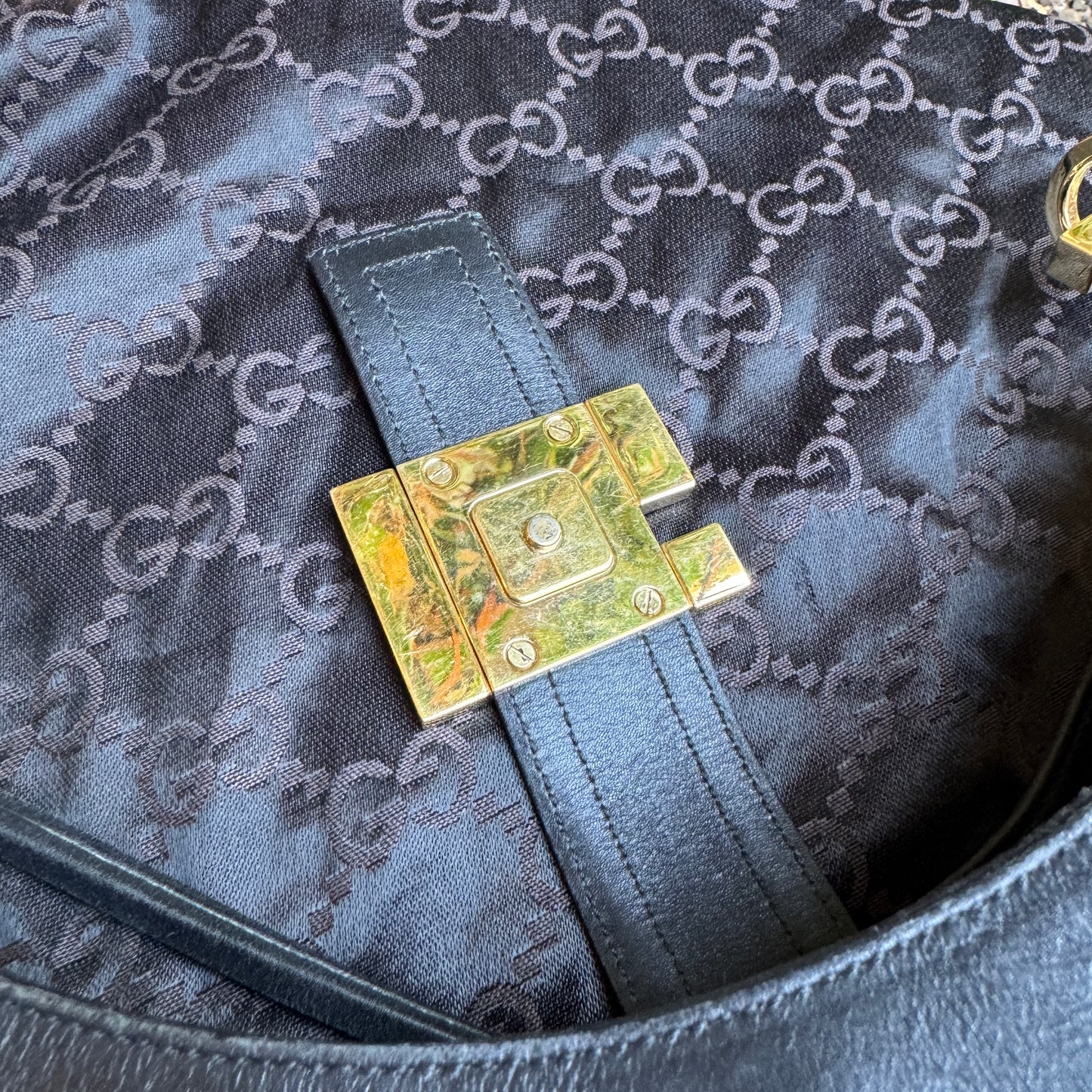 Gucci Vintage G Square Logo Shoulder Bag