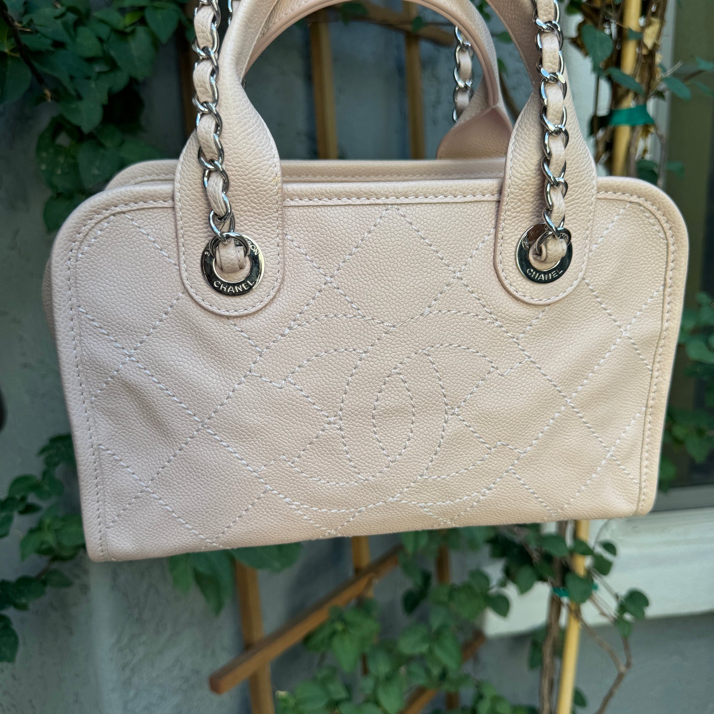 Chanel Small Deauville Caviar Bowling Bag