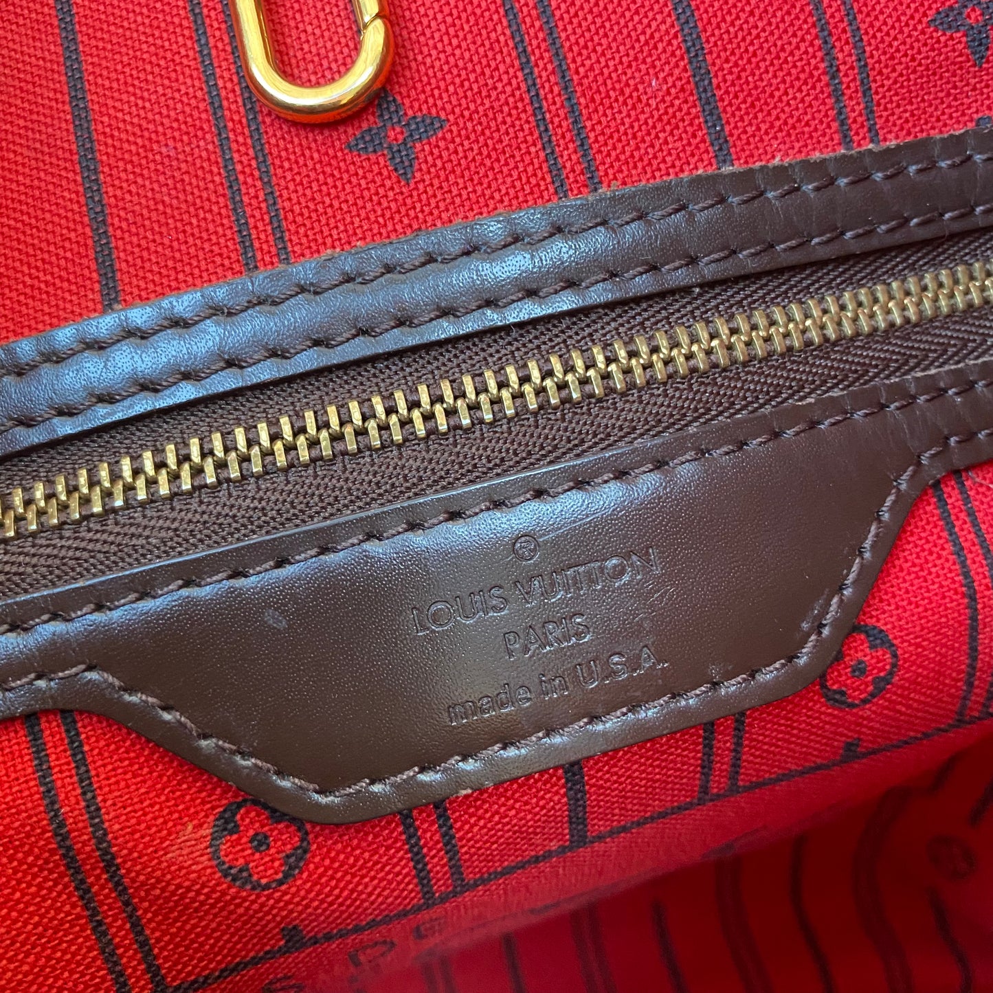 Louis Vuitton Damier Ebene Neverfull MM Tote
