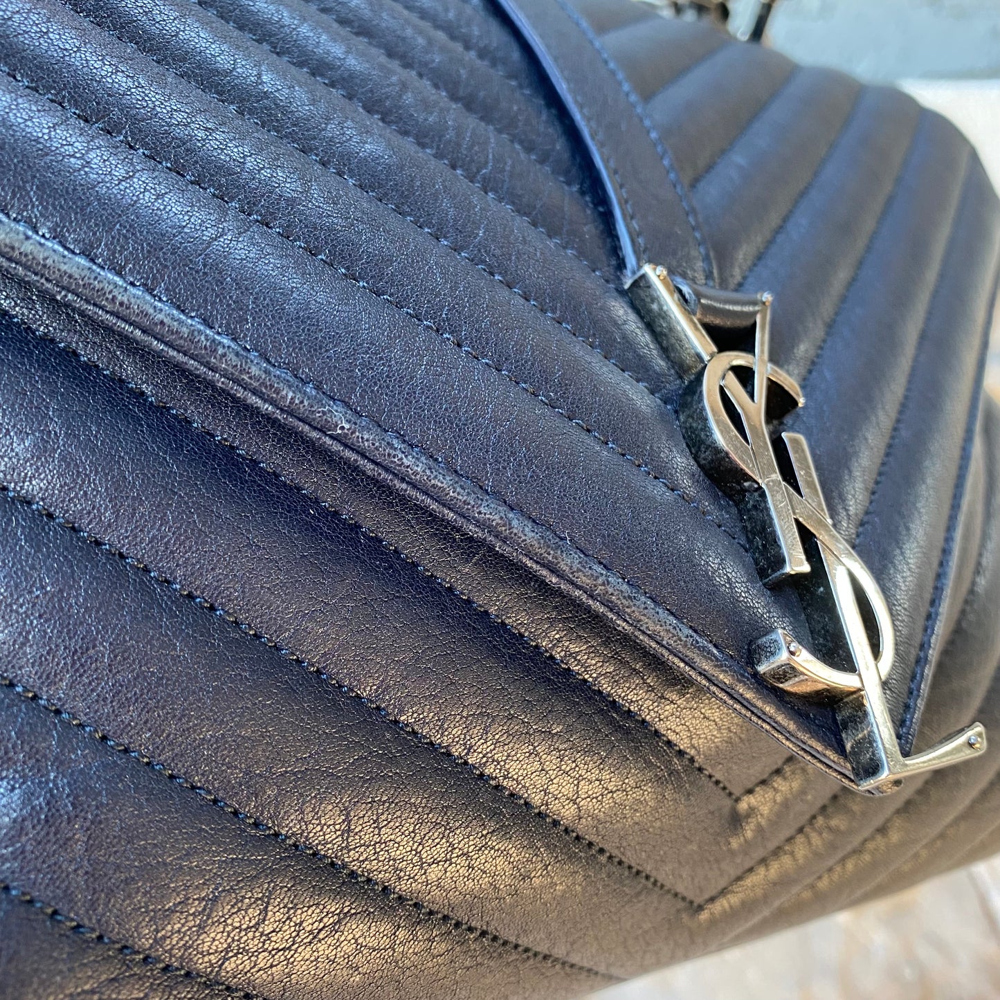 Saint Laurent Large Monogram Matelasse College Bag