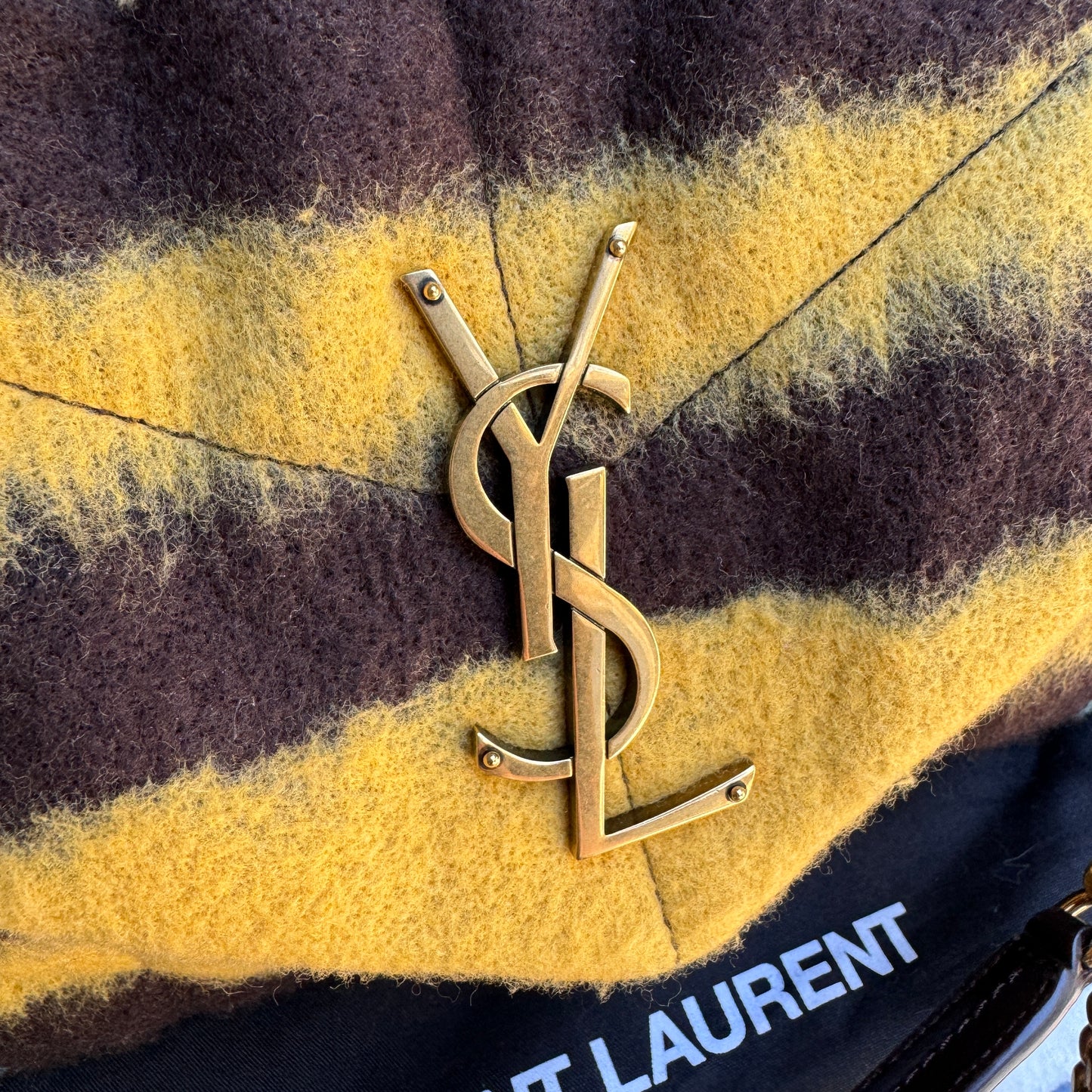 Saint Laurent Small LouLou Wool Tie Dye Puffer Crossbody
