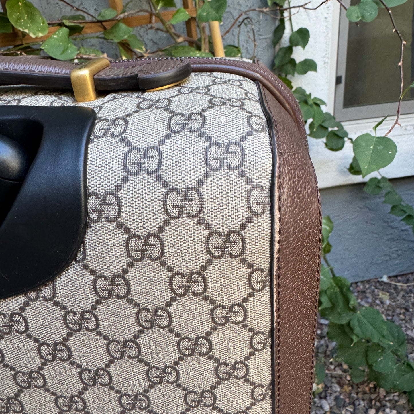 Gucci Savoy Small Monogram Trolley Suitcase
