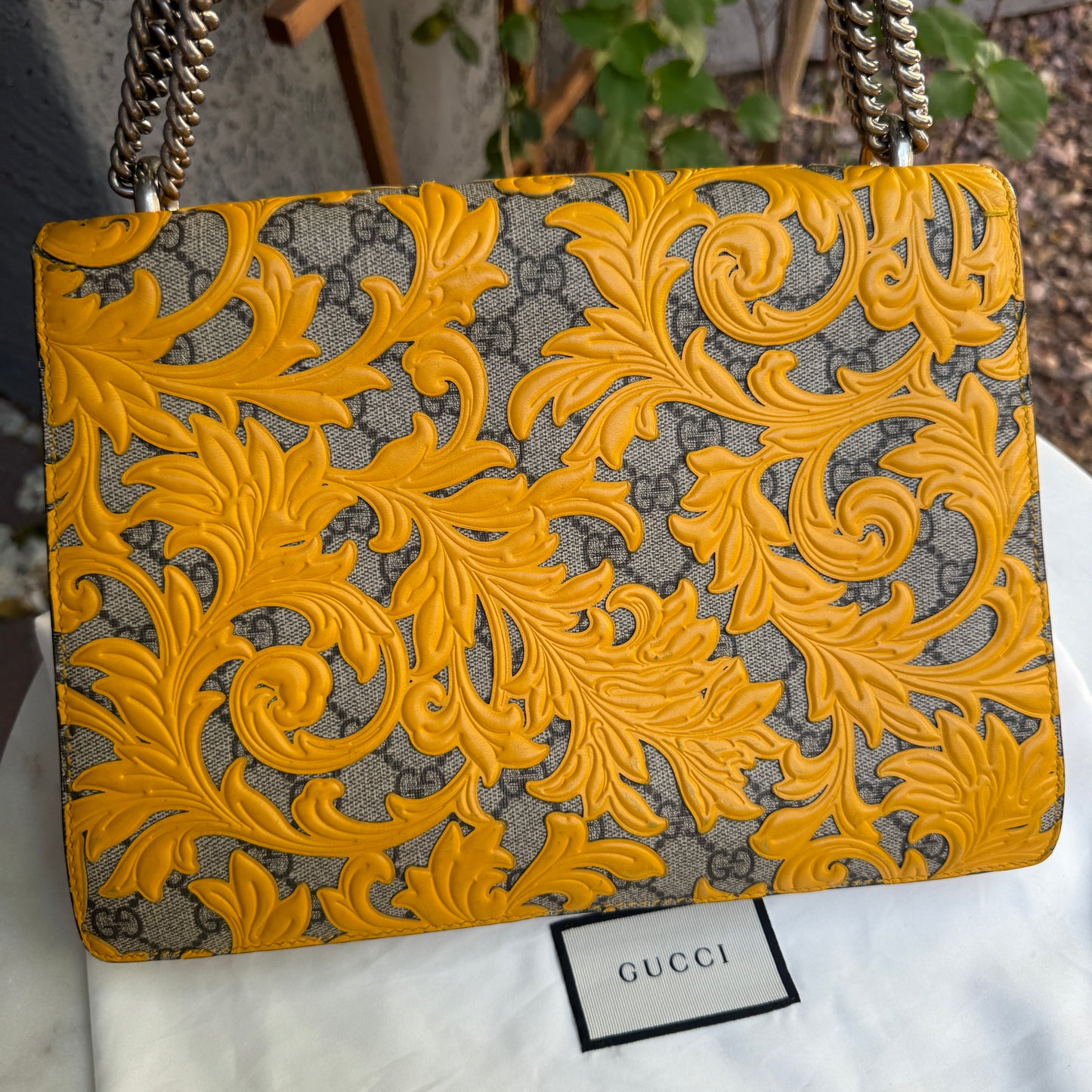 Gucci GG Supreme Arabesque Medium Dionysus Shoulder Bag