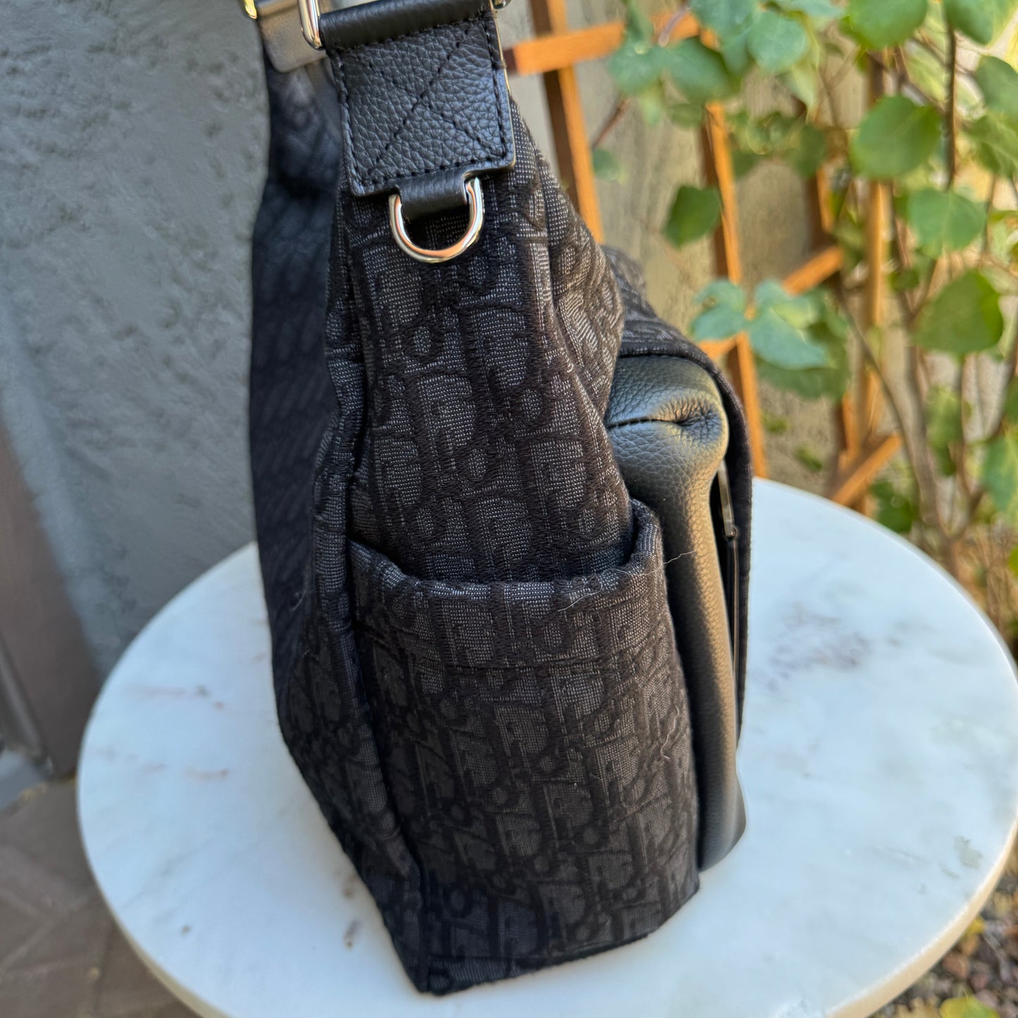 Dior Medium Rider Soft Hobo Oblique Jacquard Messenger Crossbody Bag