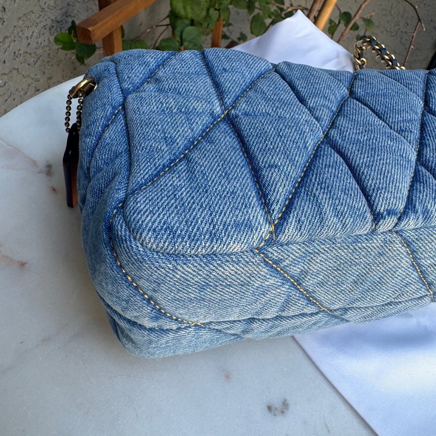 Coach Quilted Denim Tabby 26 Shoulder Bag