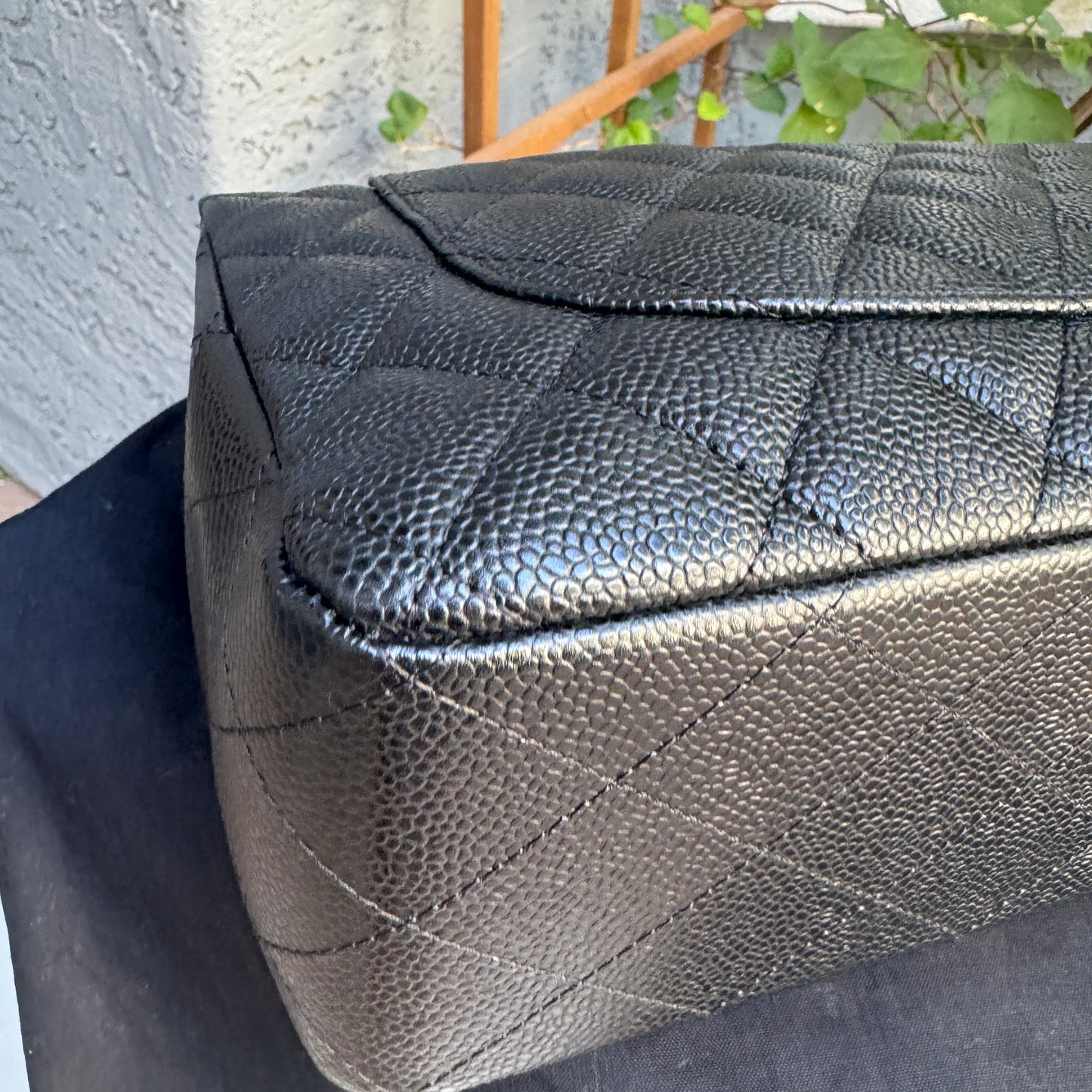 Chanel Caviar Leather Jumbo Single Flap Shoulder Bag