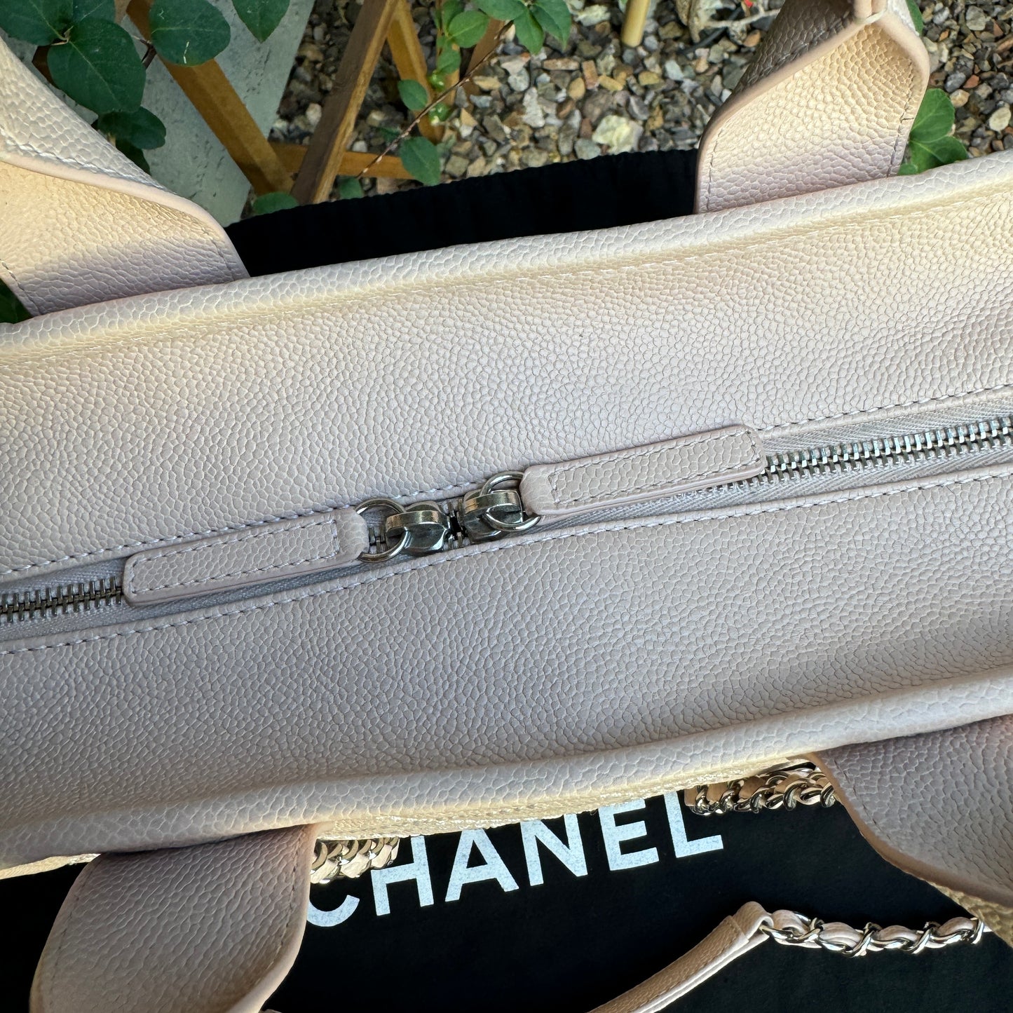 Chanel Small Deauville Caviar Bowling Bag