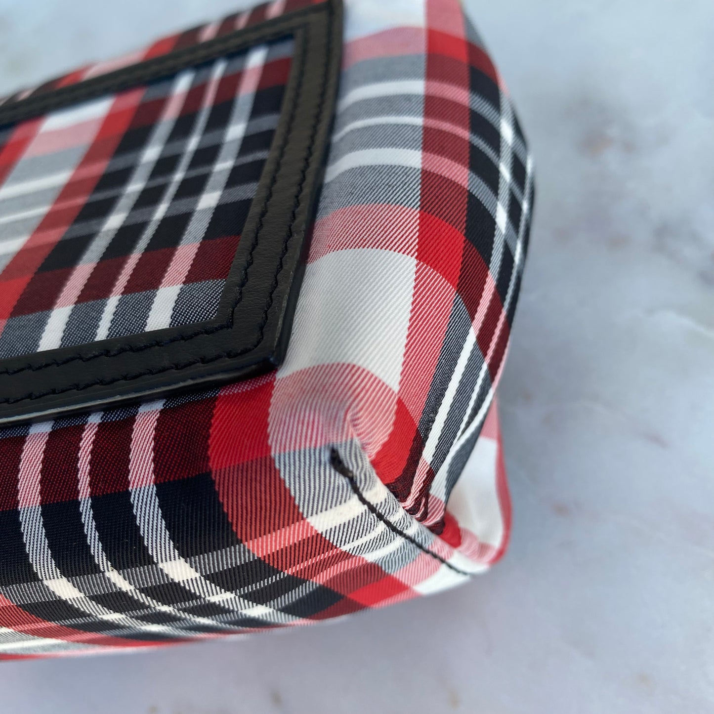 Burberry Red Check Hackberry Tartan Nylon Crossbody
