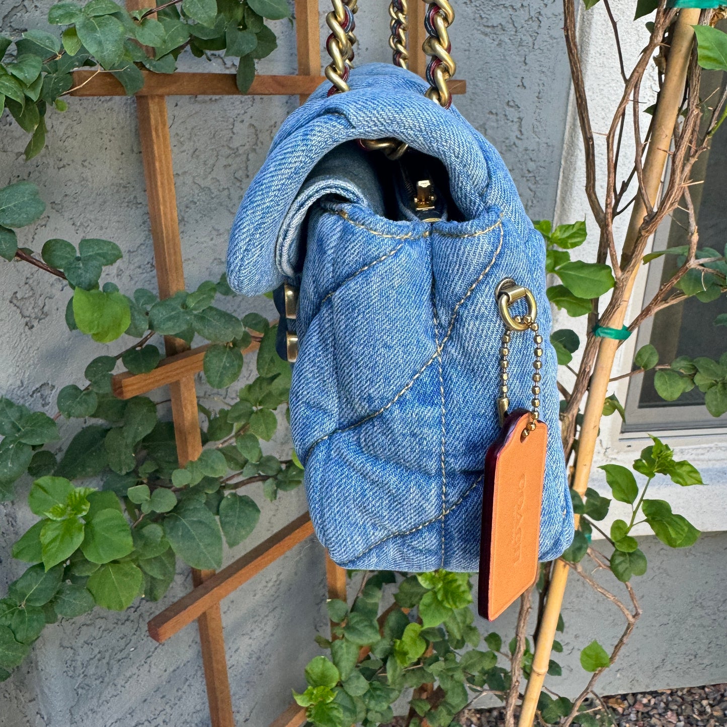 Coach Quilted Denim Tabby 26 Shoulder Bag