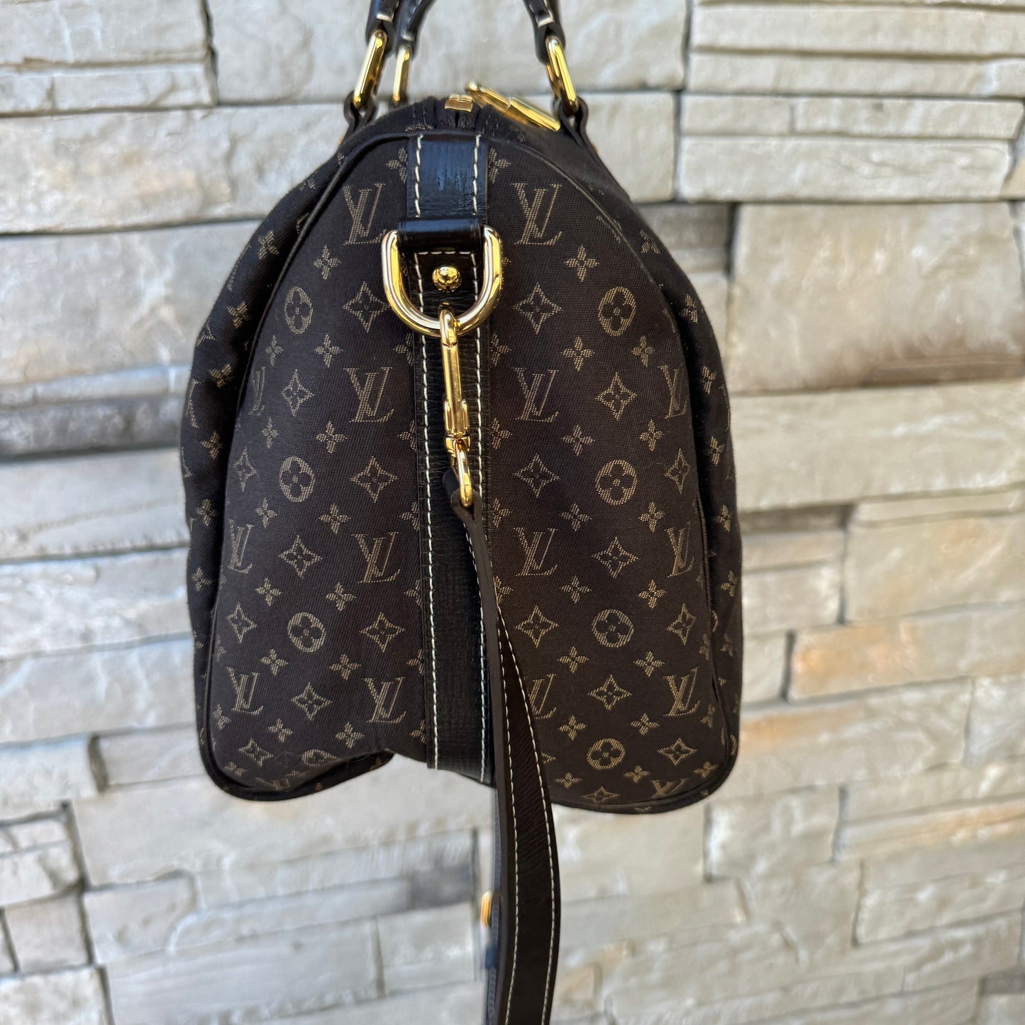 Louis Vuitton Monogram Mini Lin Speedy Bandouliere 30