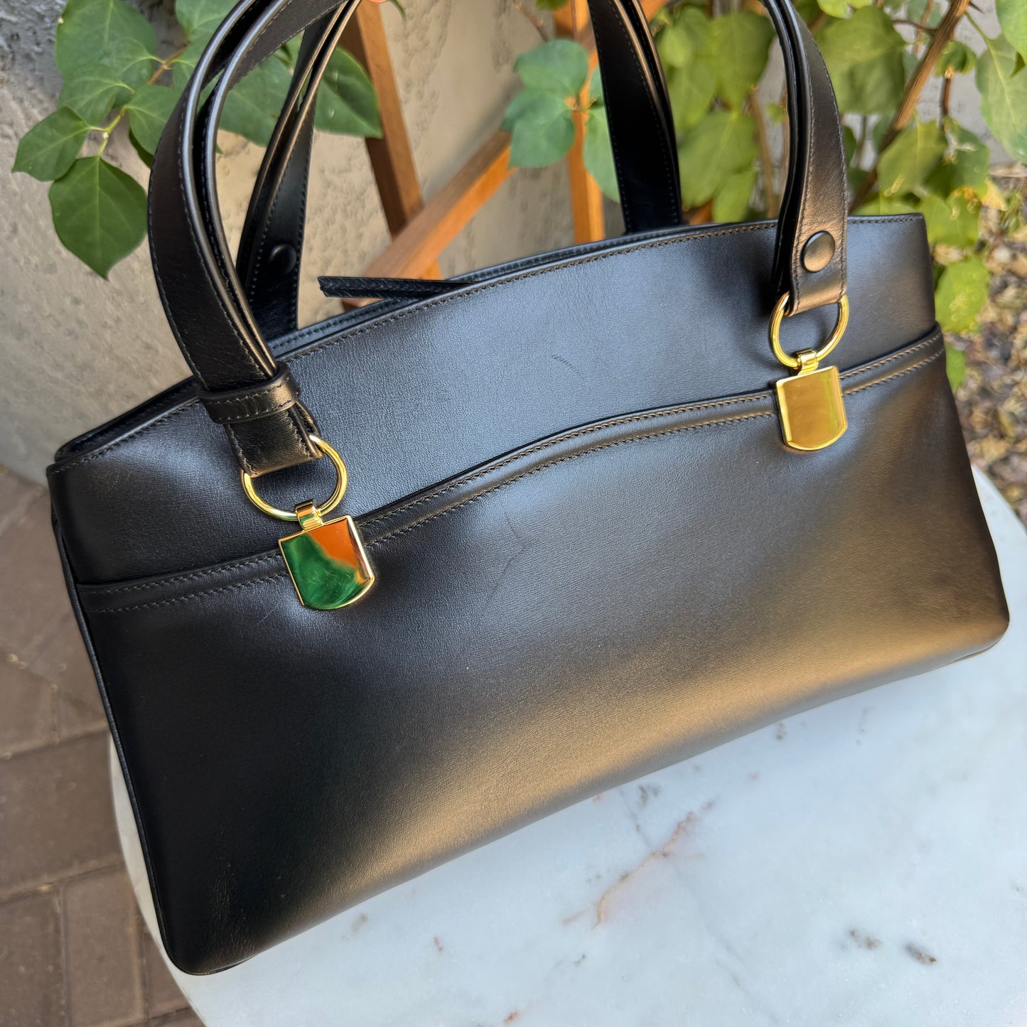 Gucci Arli Leather GG Shoulder Bag