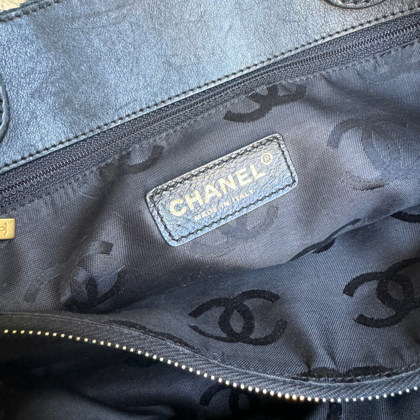 Chanel Raffia Chain Tote