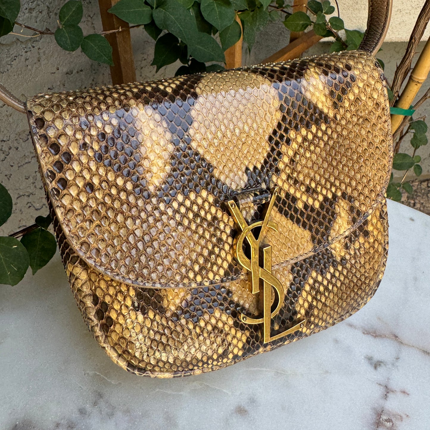 Saint Laurent Kaia Python Crossbody