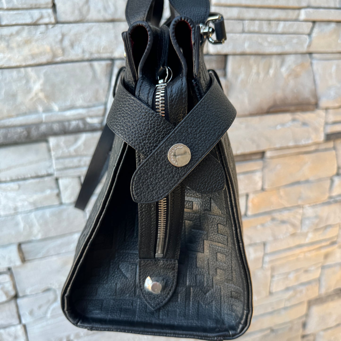 Longchamp La Voyaguese Large Leather Tote