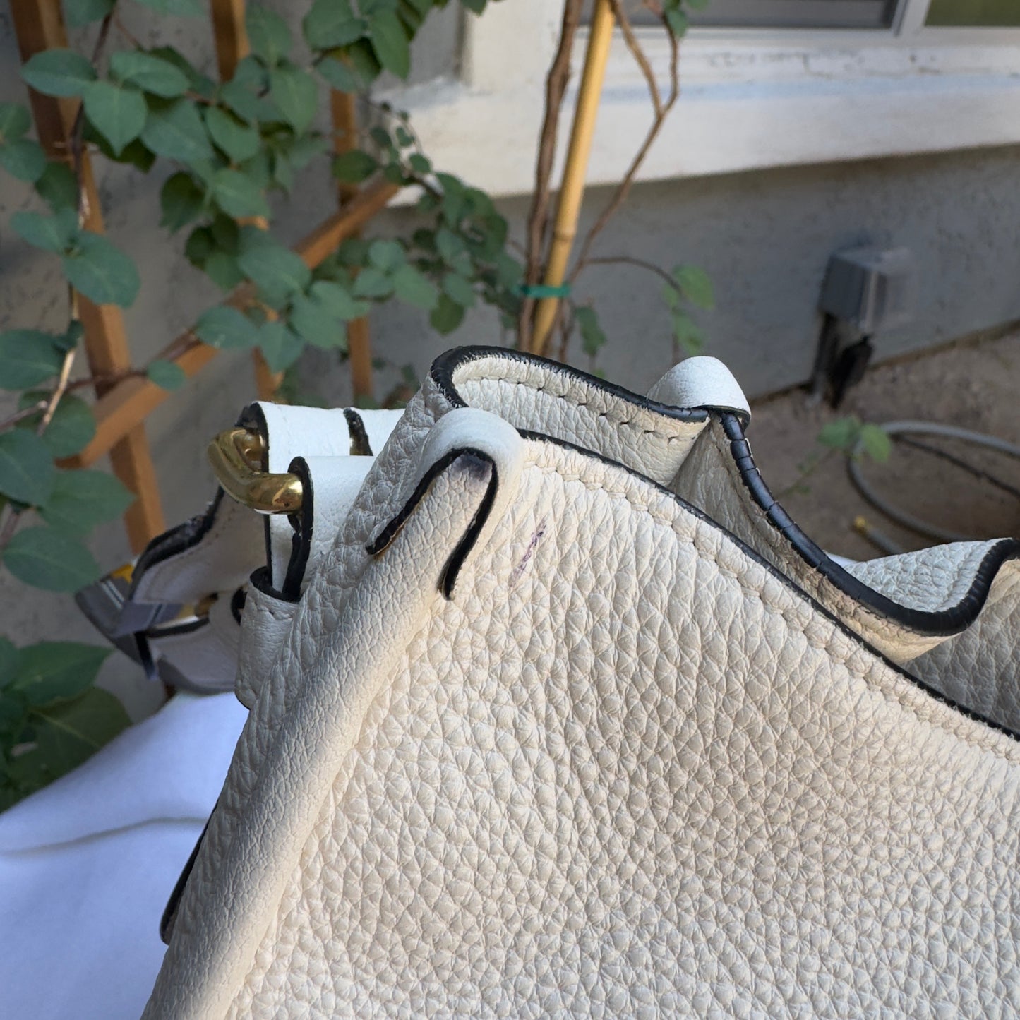 Prada Vitello Daino Phenix Nylon Web Stripe Crossbody