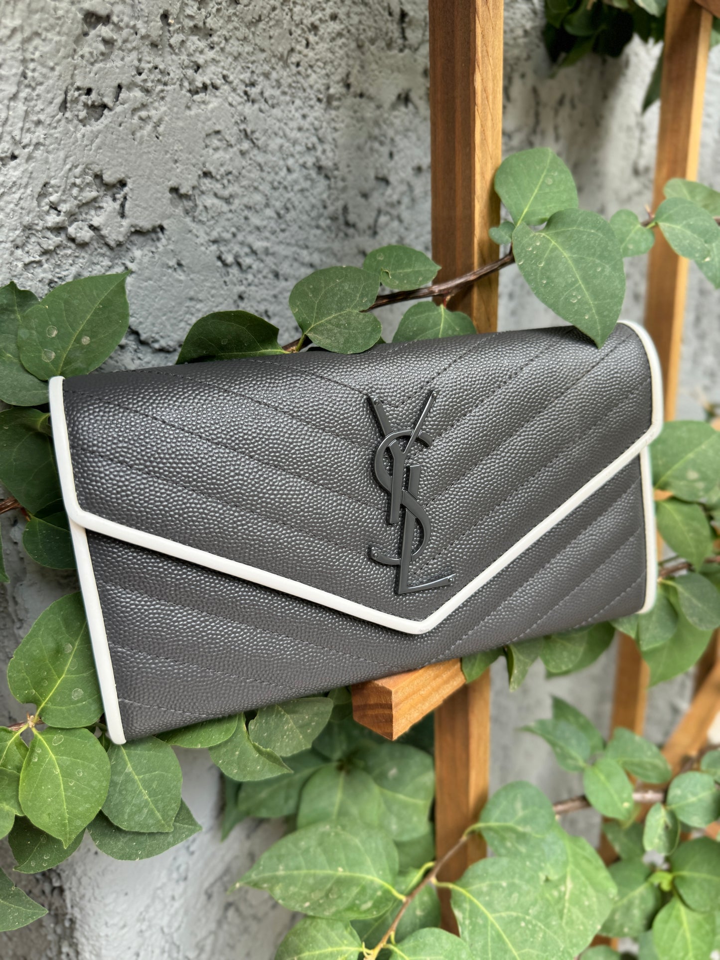 Saint Laurent Large Envelope Bicolor Wallet