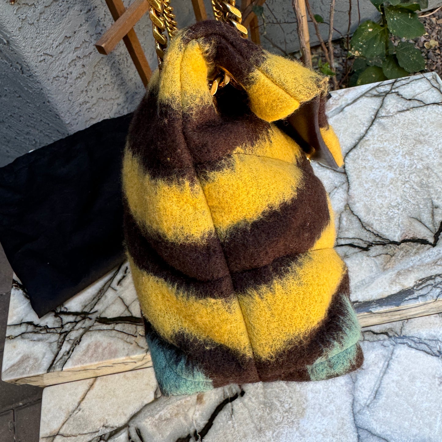 Saint Laurent Small LouLou Wool Tie Dye Puffer Crossbody