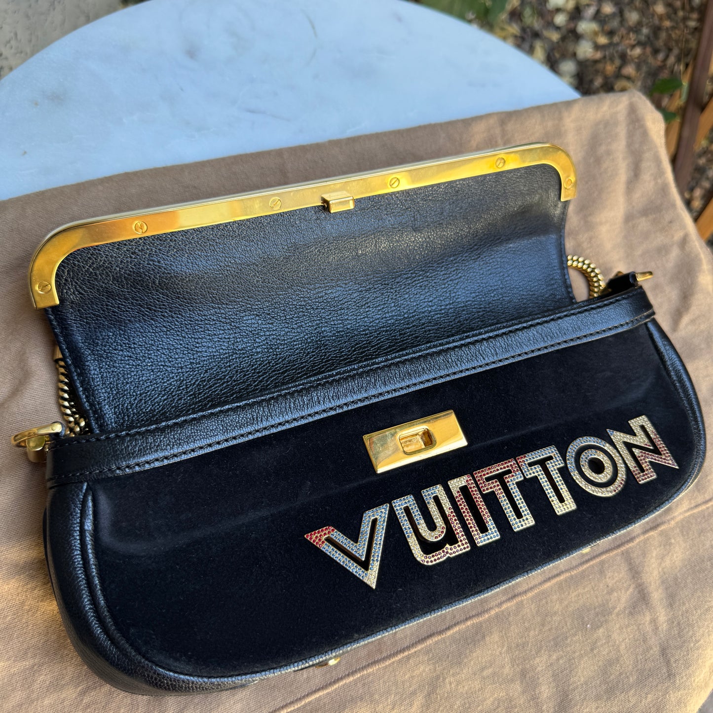 Louis Vuitton Avant Garde Leather Pochette Shoulder Bag