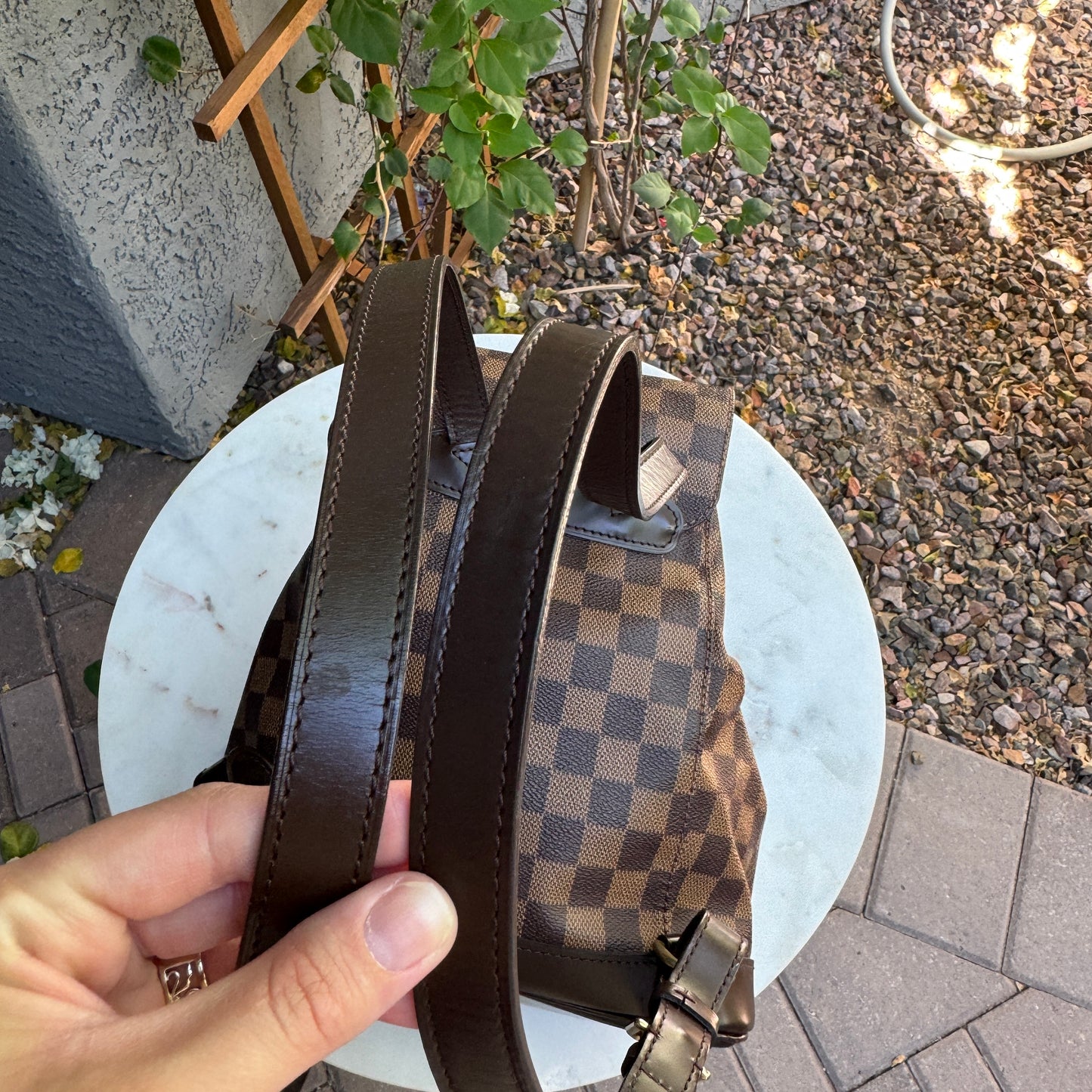 Louis Vuitton Vintage Damier Ebene Montsouris Backpack