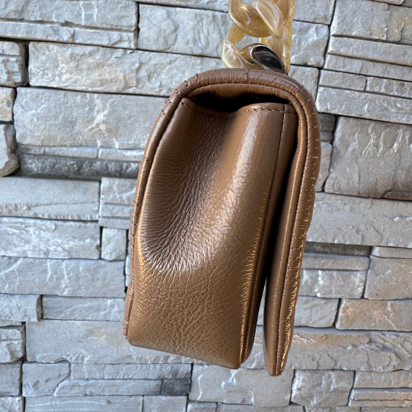 Burberry Lola Small Patent Leather Resin Shoulder Bag