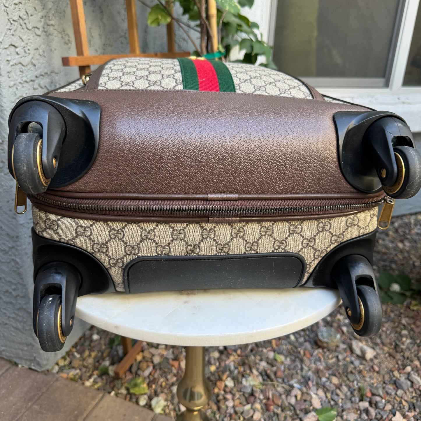 Gucci Savoy Small Monogram Trolley Suitcase