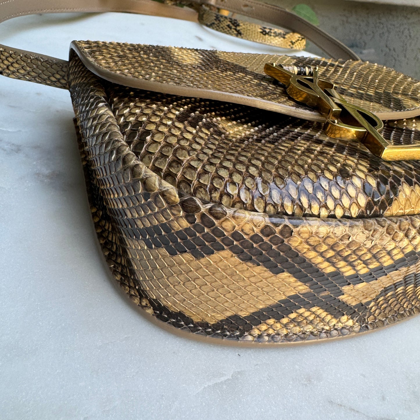 Saint Laurent Kaia Python Crossbody