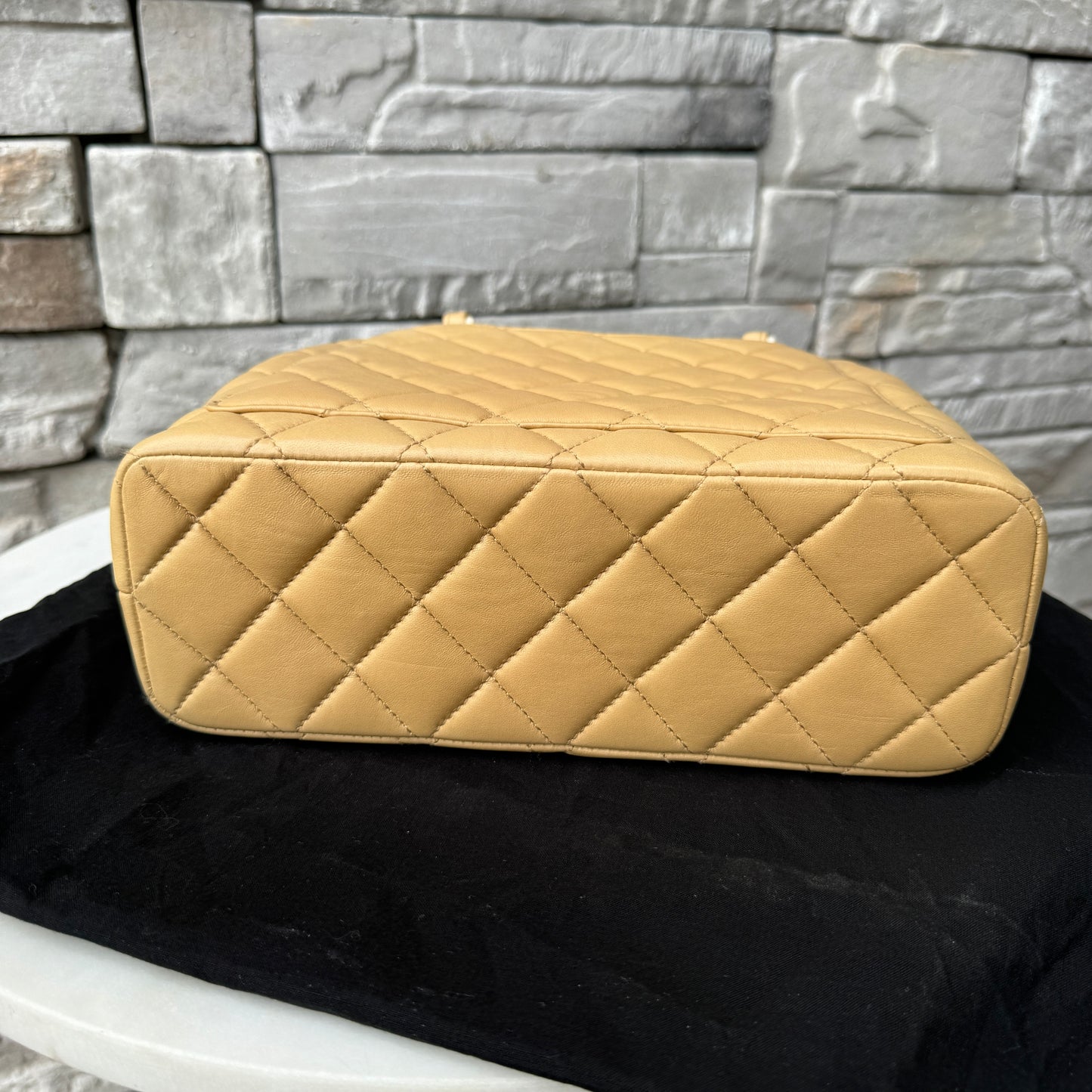 Chanel Vintage Quilted Lambskin and Resin Chain Shoulder Bag