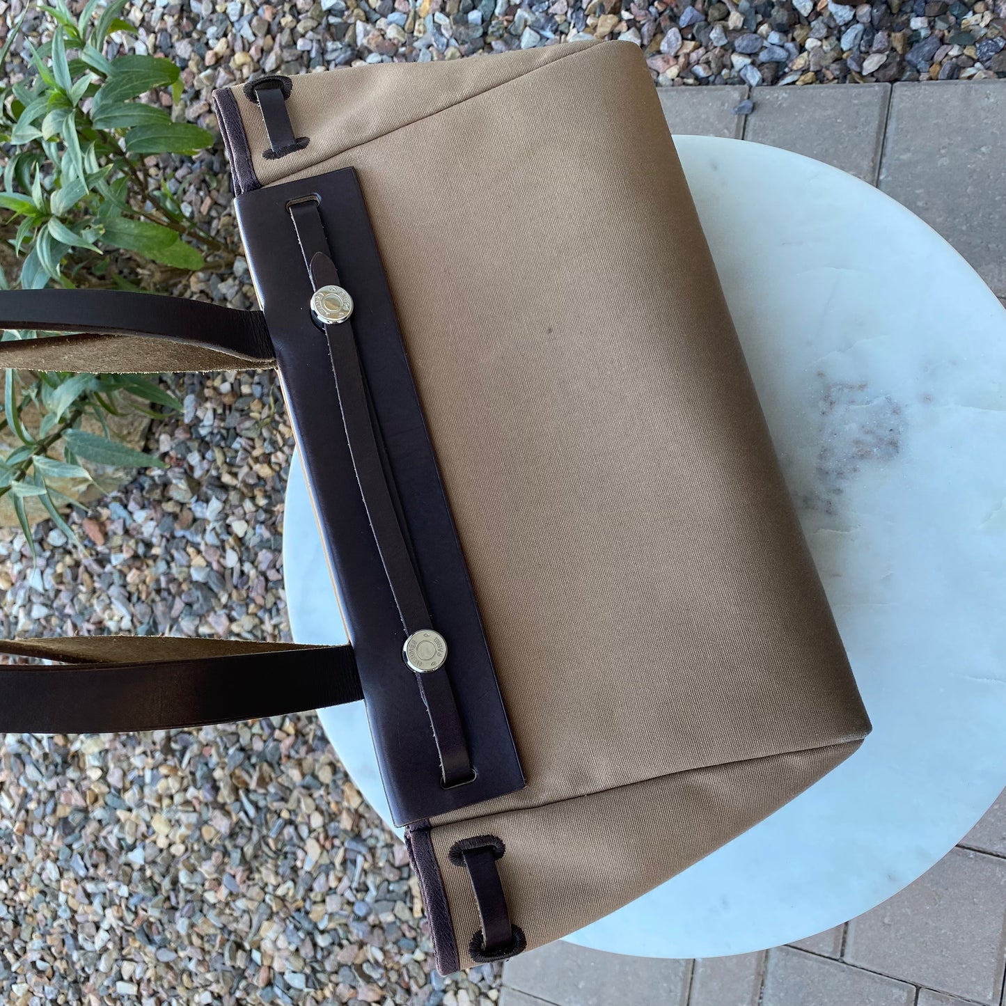 Hermès Herbag Toile Cabas PM Shoulder Bag
