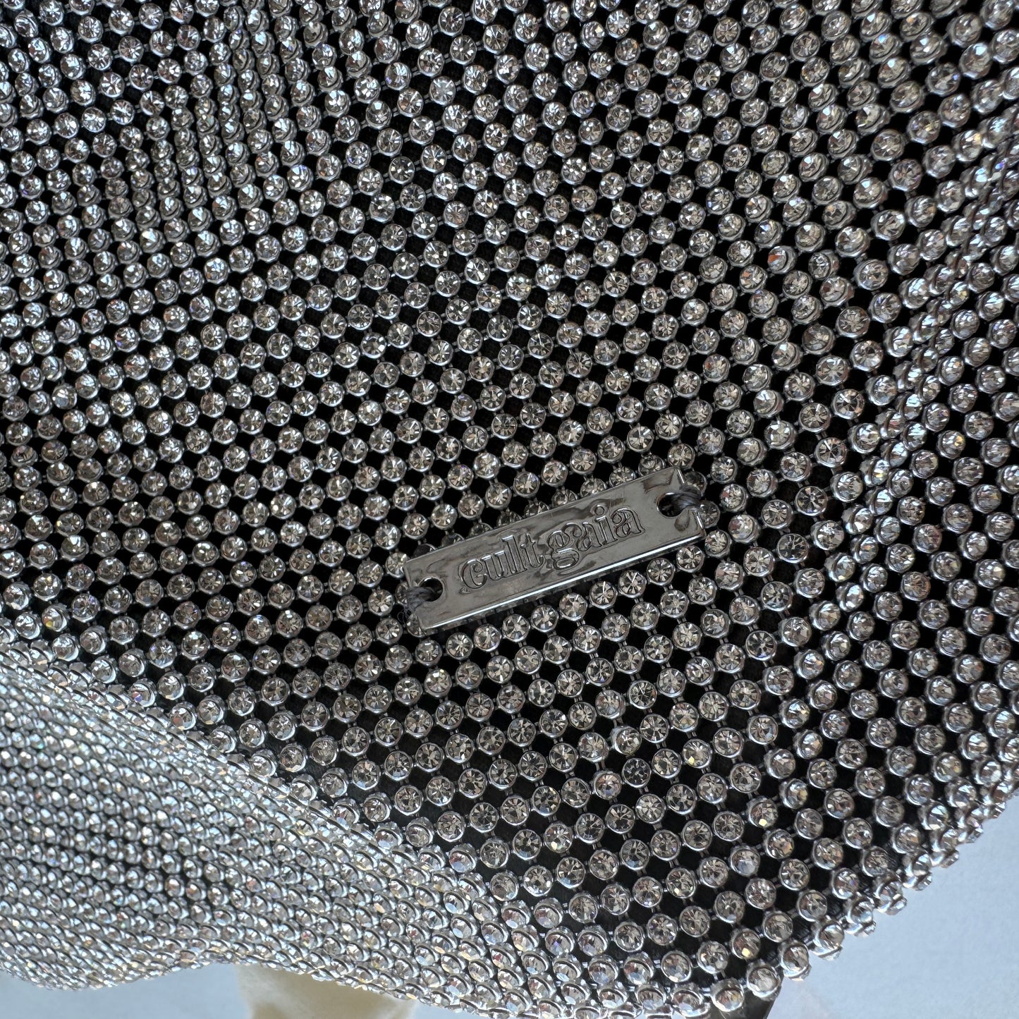Cult Gaia Hera Rhinestone Shoulder Bag