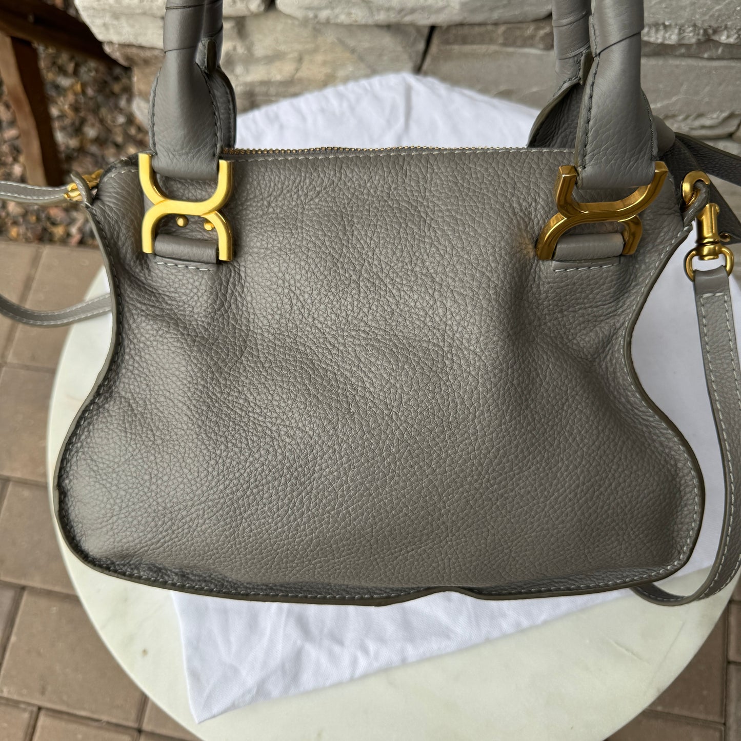 Chloé Small Marcie Double Carry Leather Crossbody