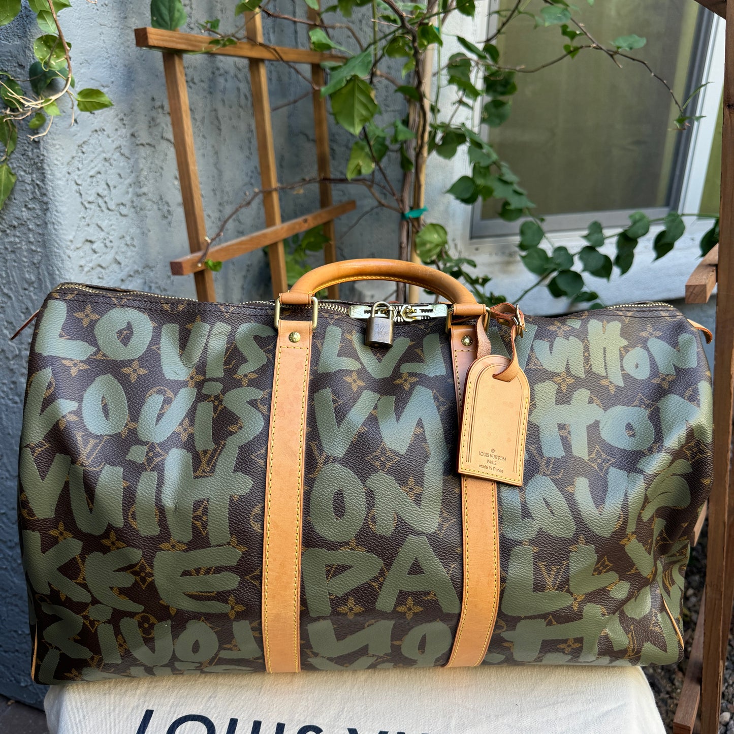Louis Vuitton Limited Edition Monogram Graffiti 50 Keepall Duffel