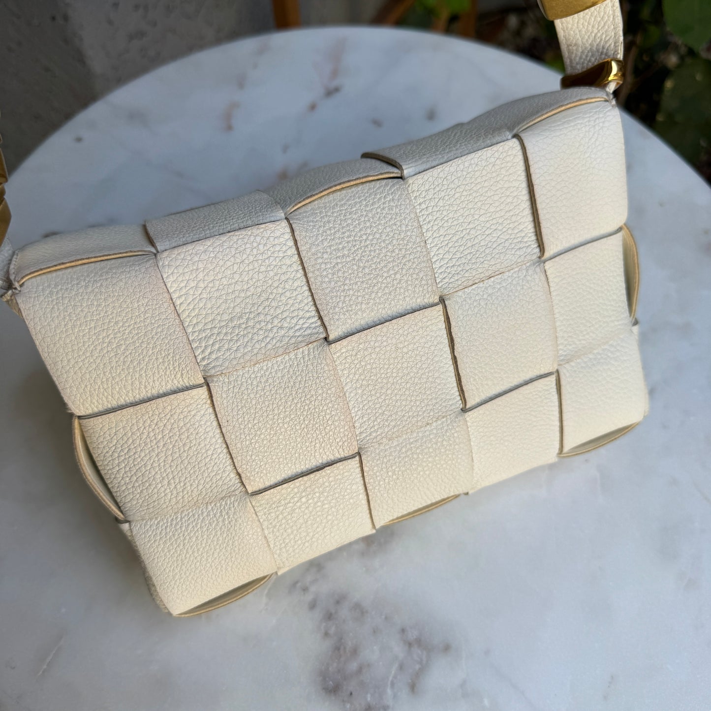 Bottega Veneta Grained Calfskin Maxi Intrecciato Cassette Crossbody